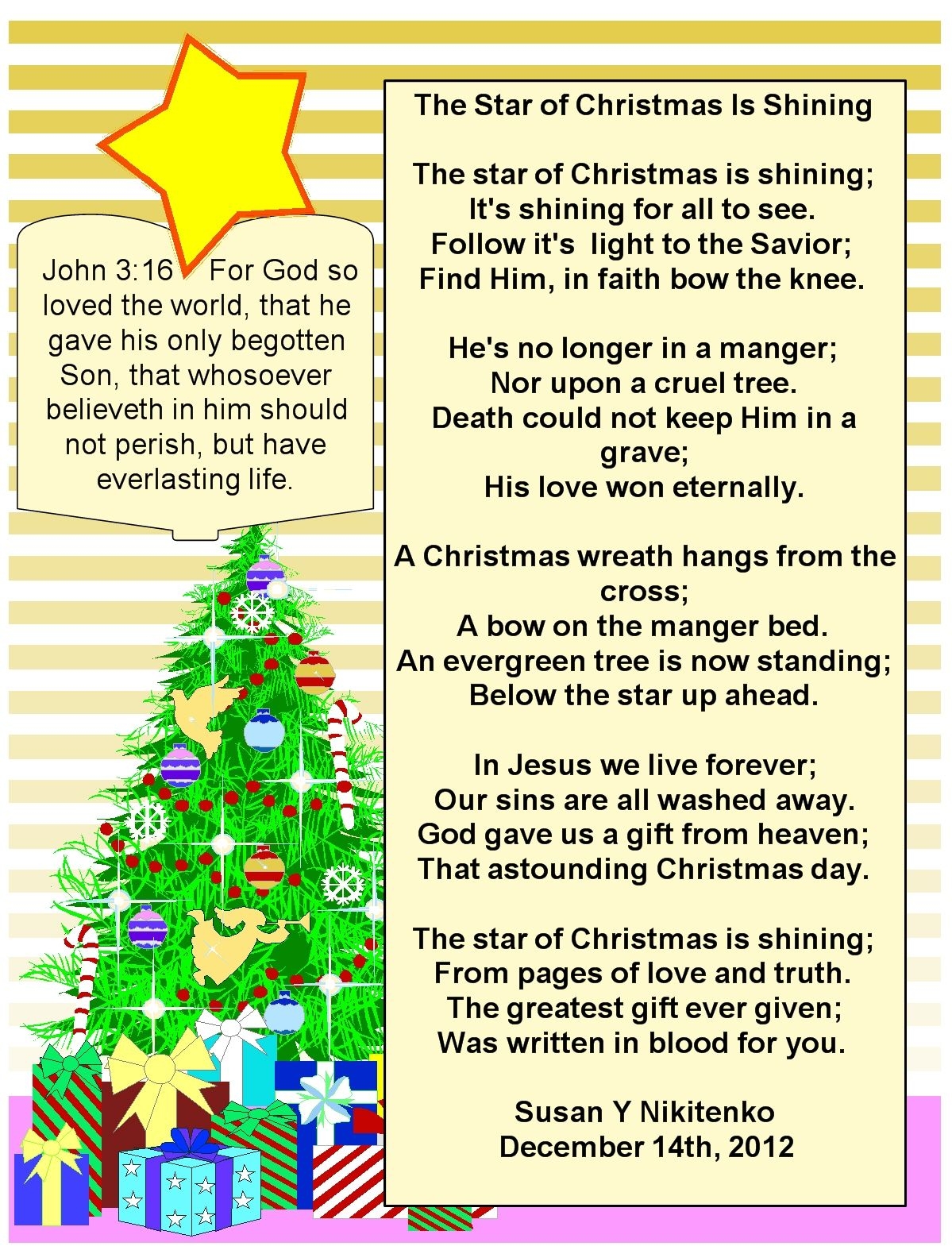 Free Printable Christmas Poems For Church