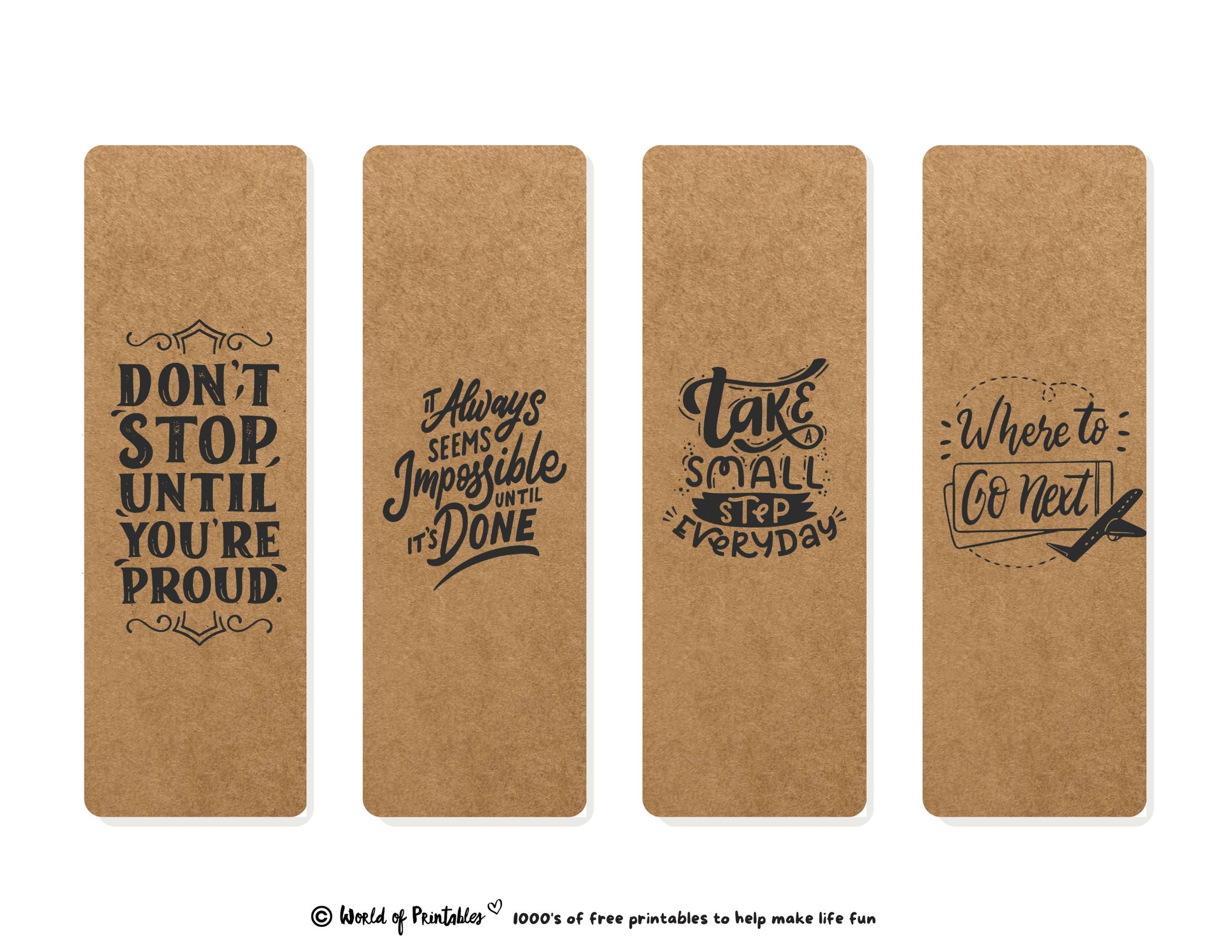Free Printable Bookmarks With Inspirational Quotes