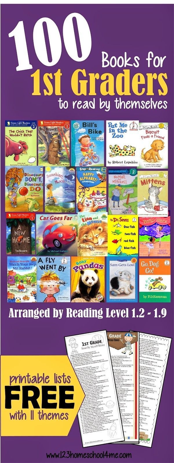 100 FUN 1st Grade Reading Level Books Free Printable Pdf 