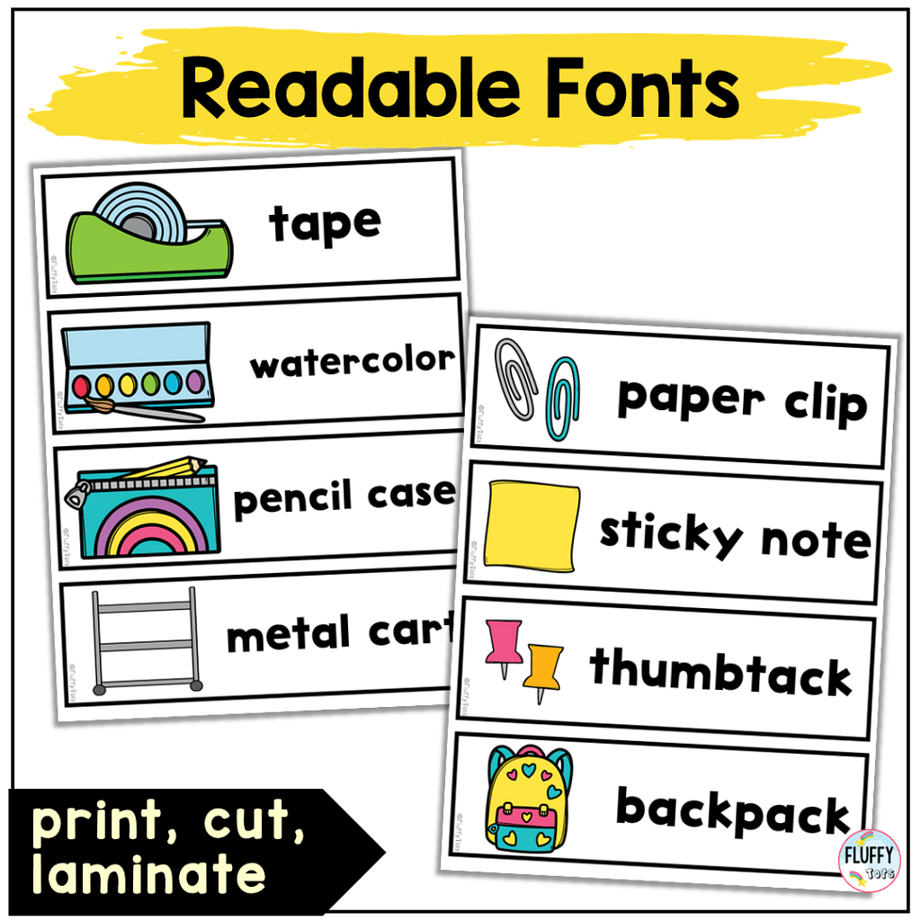 Free Printable Classroom Labels For Preschoolers