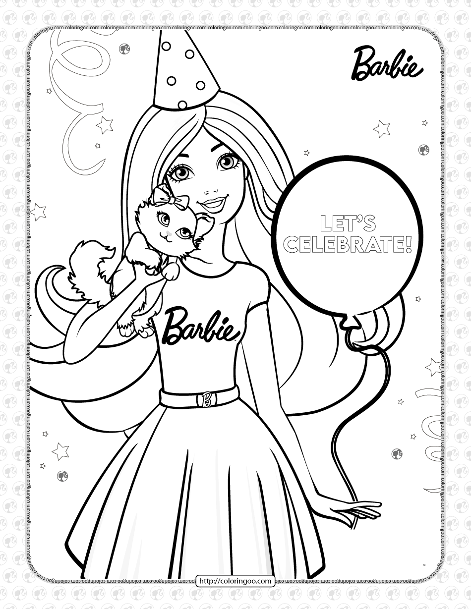 Free Printable Coloring Pictures Of Barbies