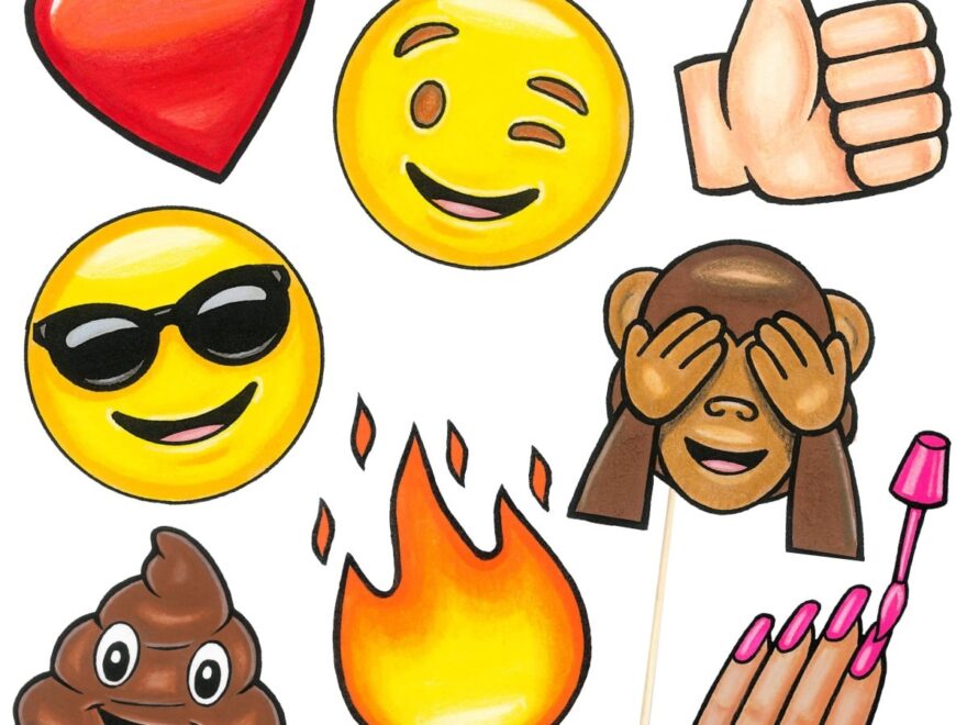 15 Emoji Photo Booth Props Instant Download Free Photo Booth Sign Etsy