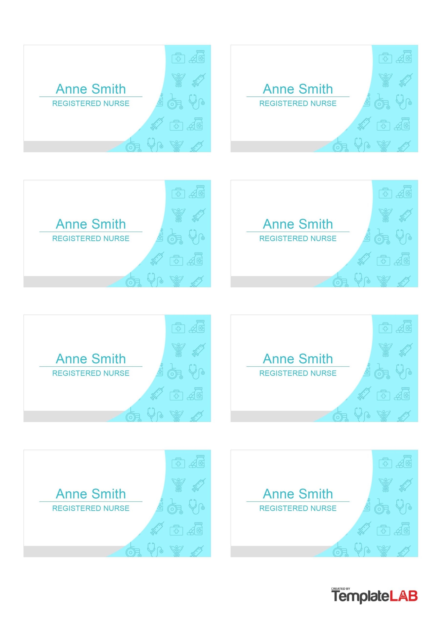 Printable Template For Magnetic Name Tags