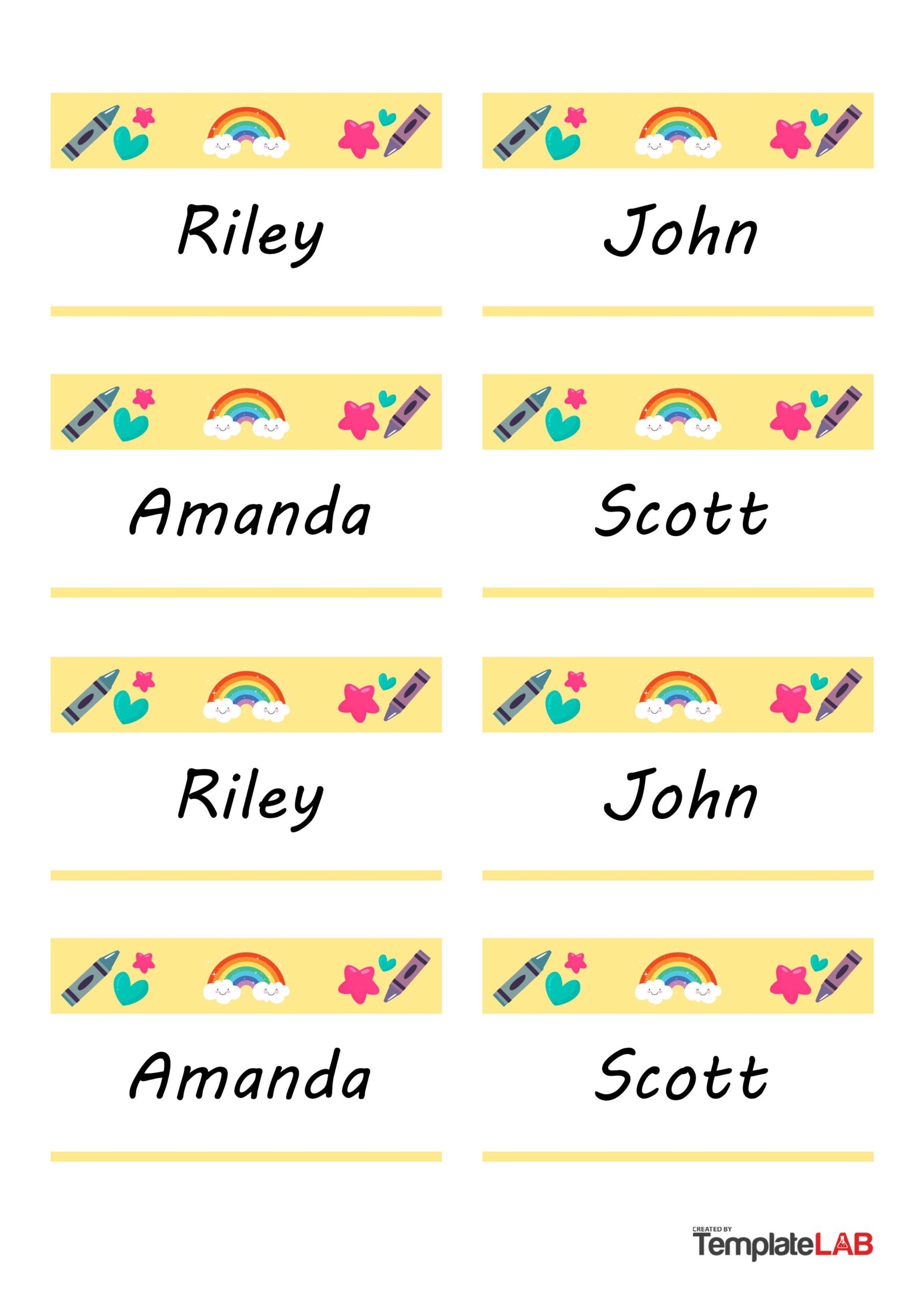 Free Printable Name Tags For Kids