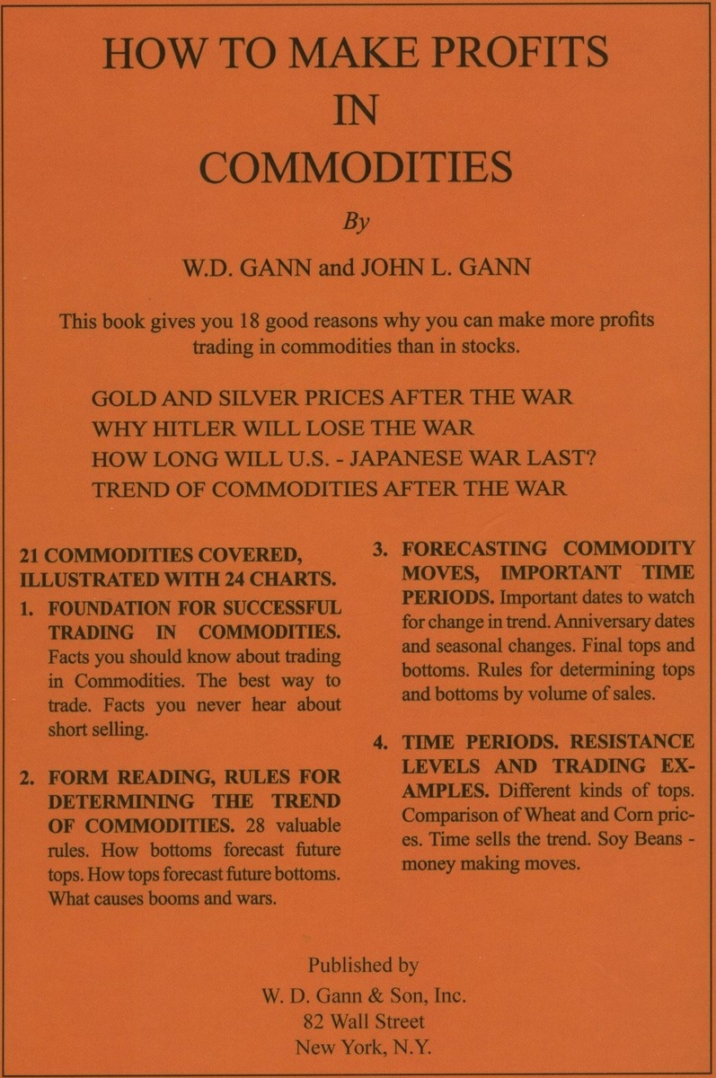 1941 How To Make Profits In Commodities W D Gann EBay