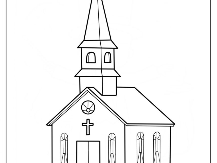 20 Church Coloring Pages Free PDF Printables