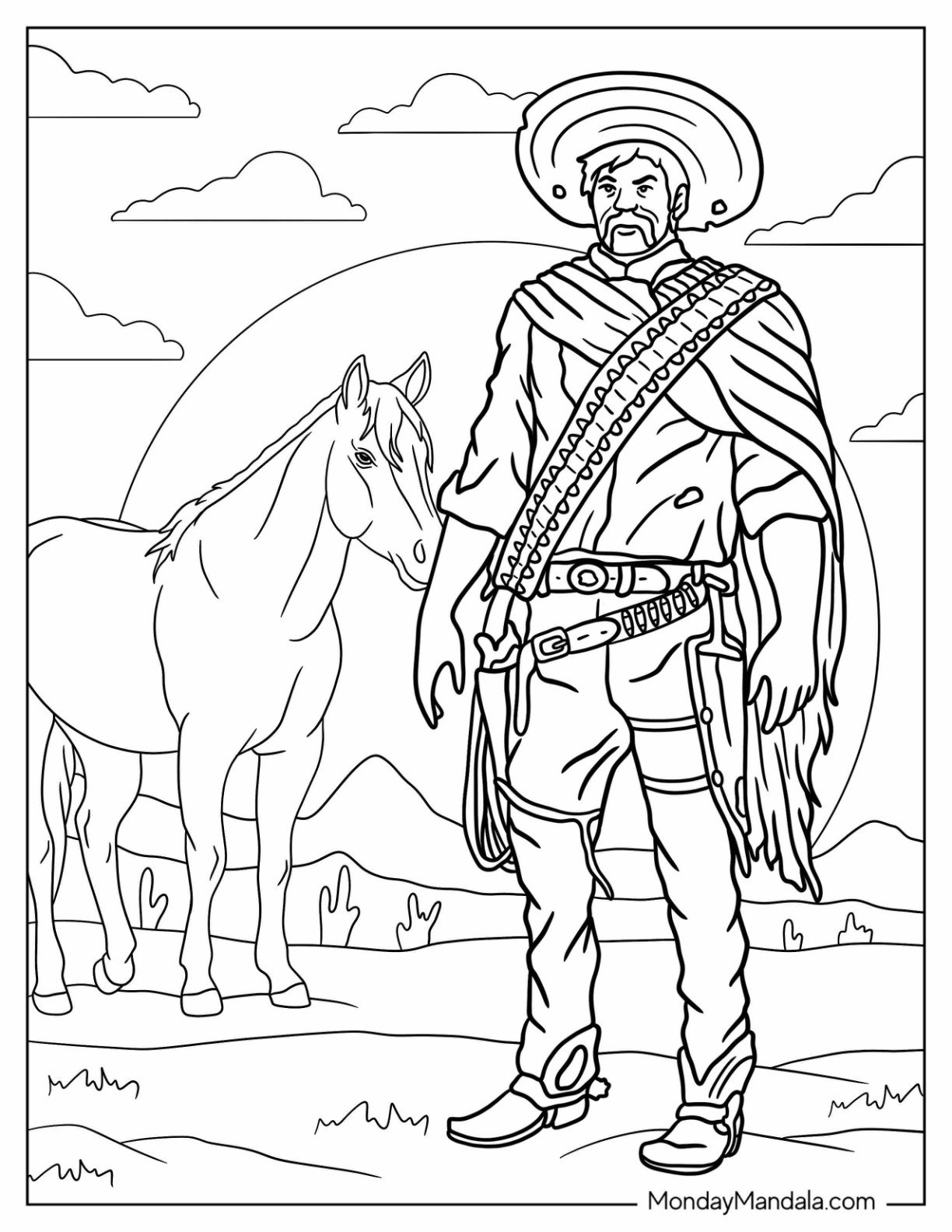 20 Cowboy Coloring Pages Free PDF Printables 