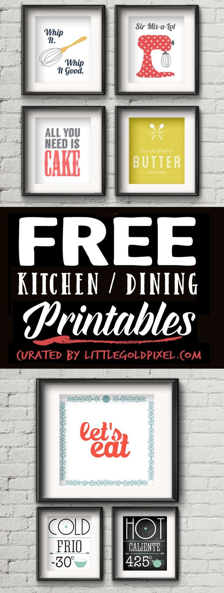 20 Kitchen Free Printables Wall Art Roundup Little Gold Pixel