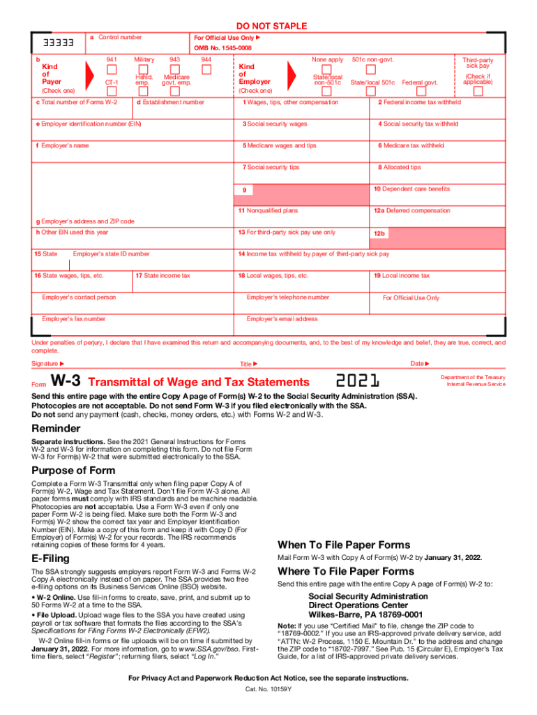 2021 W3 Form Fill Out Sign Online DocHub