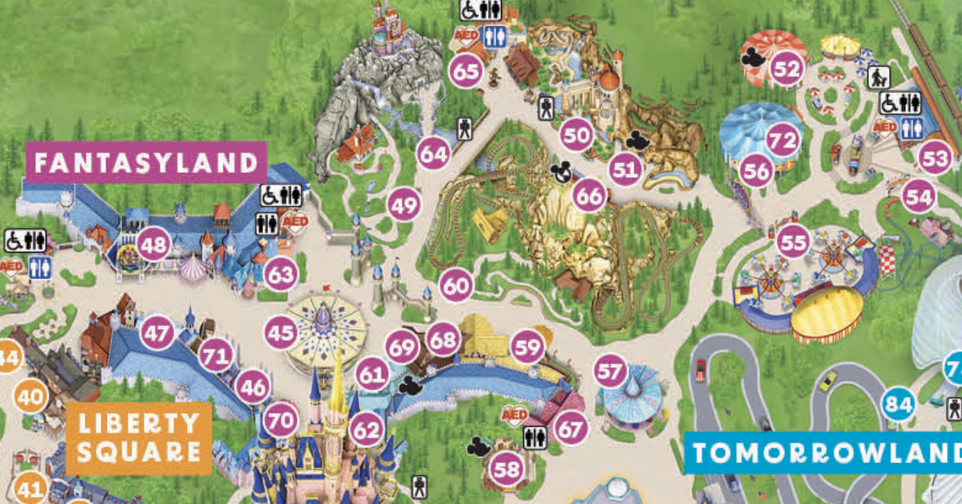 Disney World Magic Kingdom Printable Map