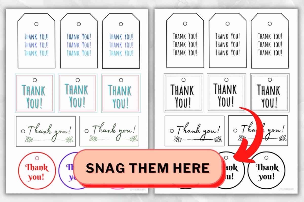 Free Printable Thank You Tags