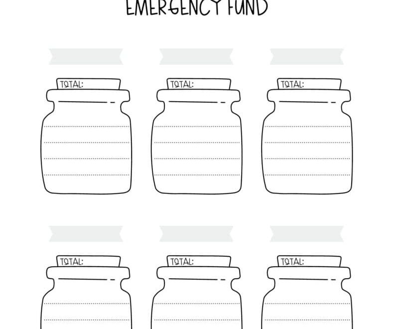 25 Cute Free Emergency Fund Tracker Printable Templates SaturdayGift