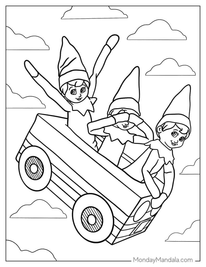 26 Elf On The Shelf Coloring Pages Free PDF Printables 