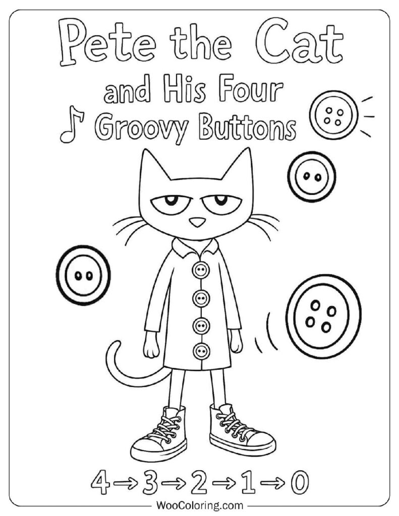 30 Pete The Cat Coloring Pages Free PDF To Print Woo Coloring