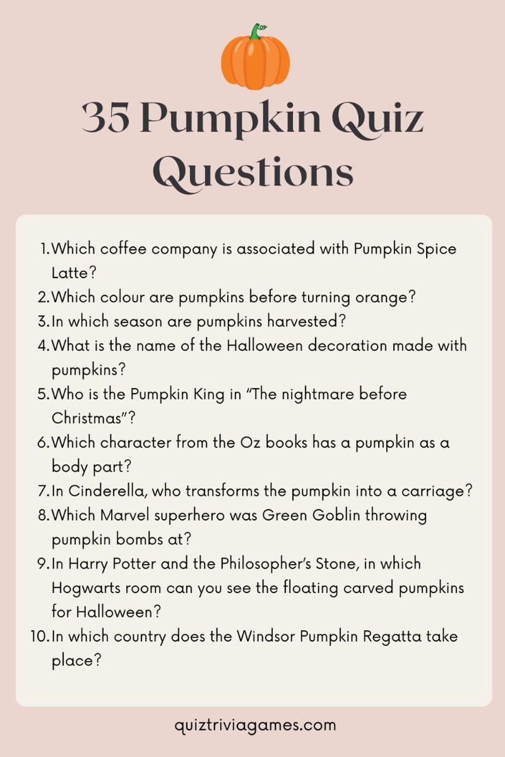 35 Questions And Answers About Pumpkin
