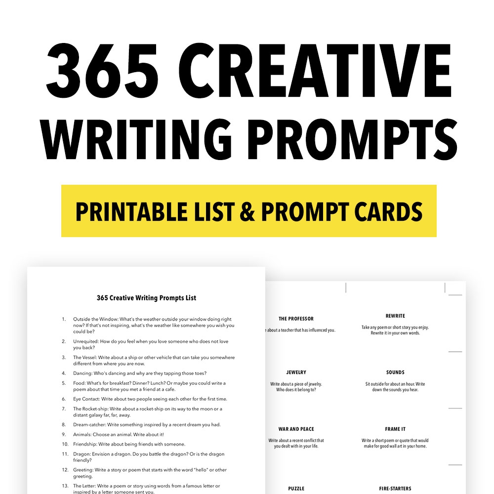 Printable Writing Prompts For Adults