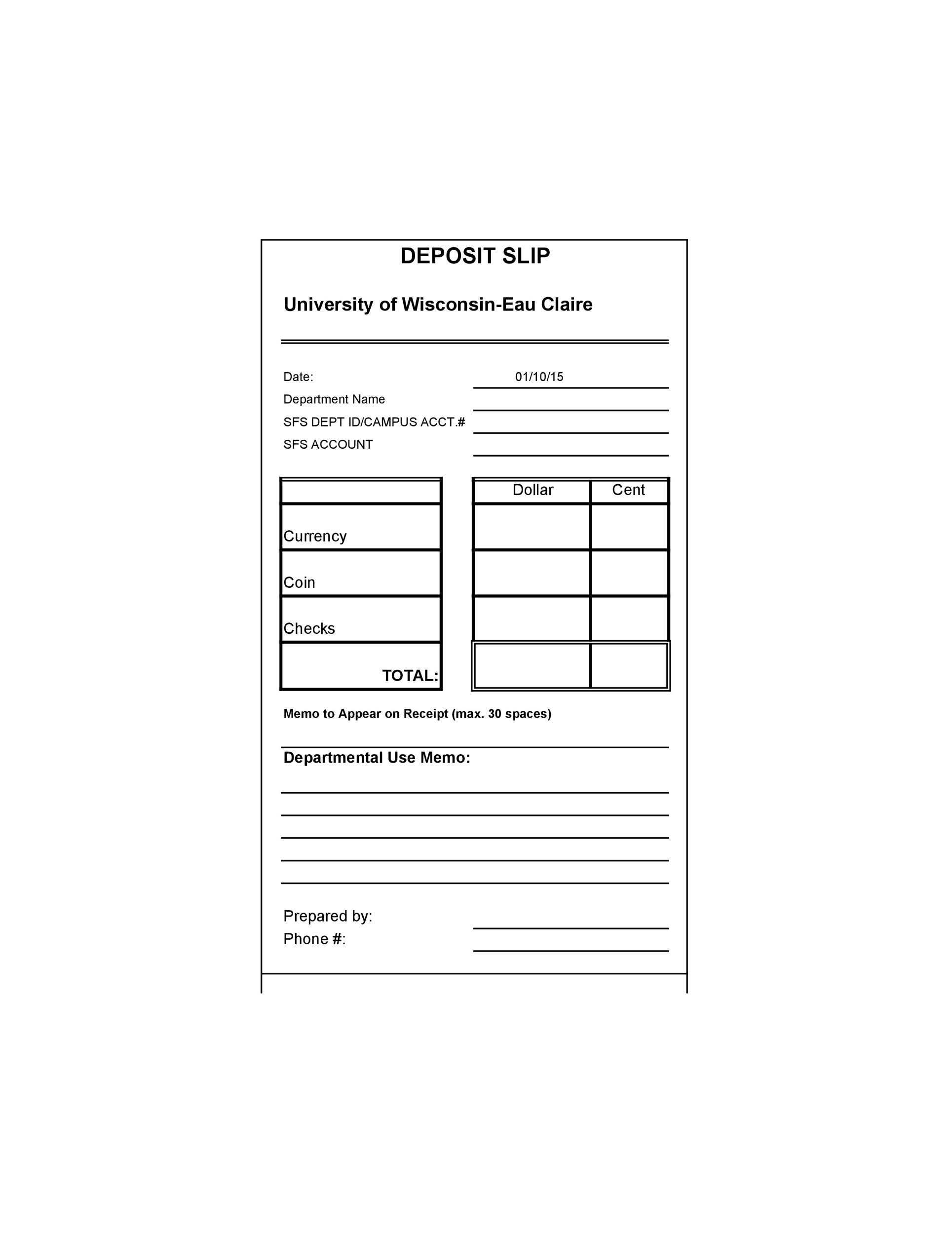 37 Bank Deposit Slip Templates Examples TemplateLab Worksheets Library