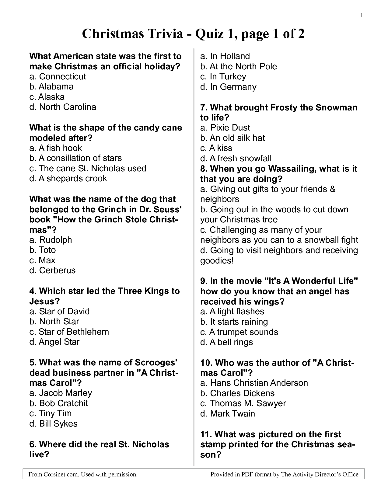 70 Free Printable Trivia Quizzes With Answers Worksheets Library