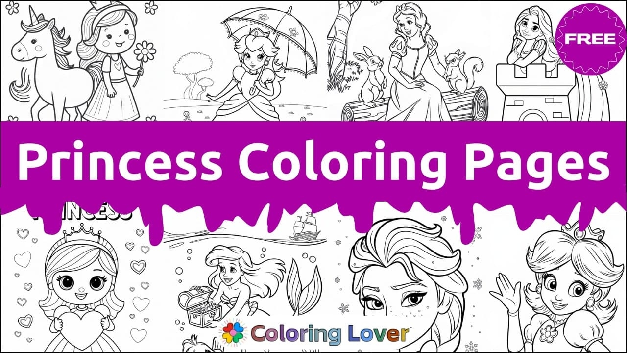72 Princess Coloring Pages Free Printables For All Ages 