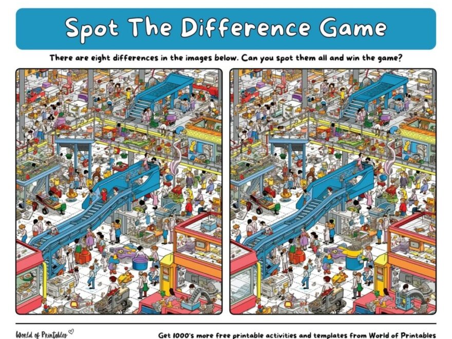 75 Difficult Spot The Difference Games World Of Printables