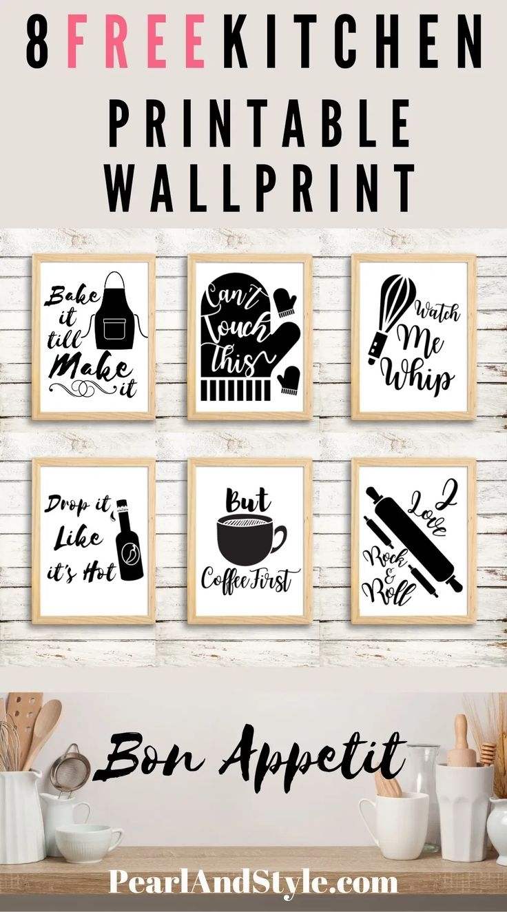 8 Free Funny Kitchen Printables To Make Your Kitchen Fun Pearl And Style Home And Mom Life