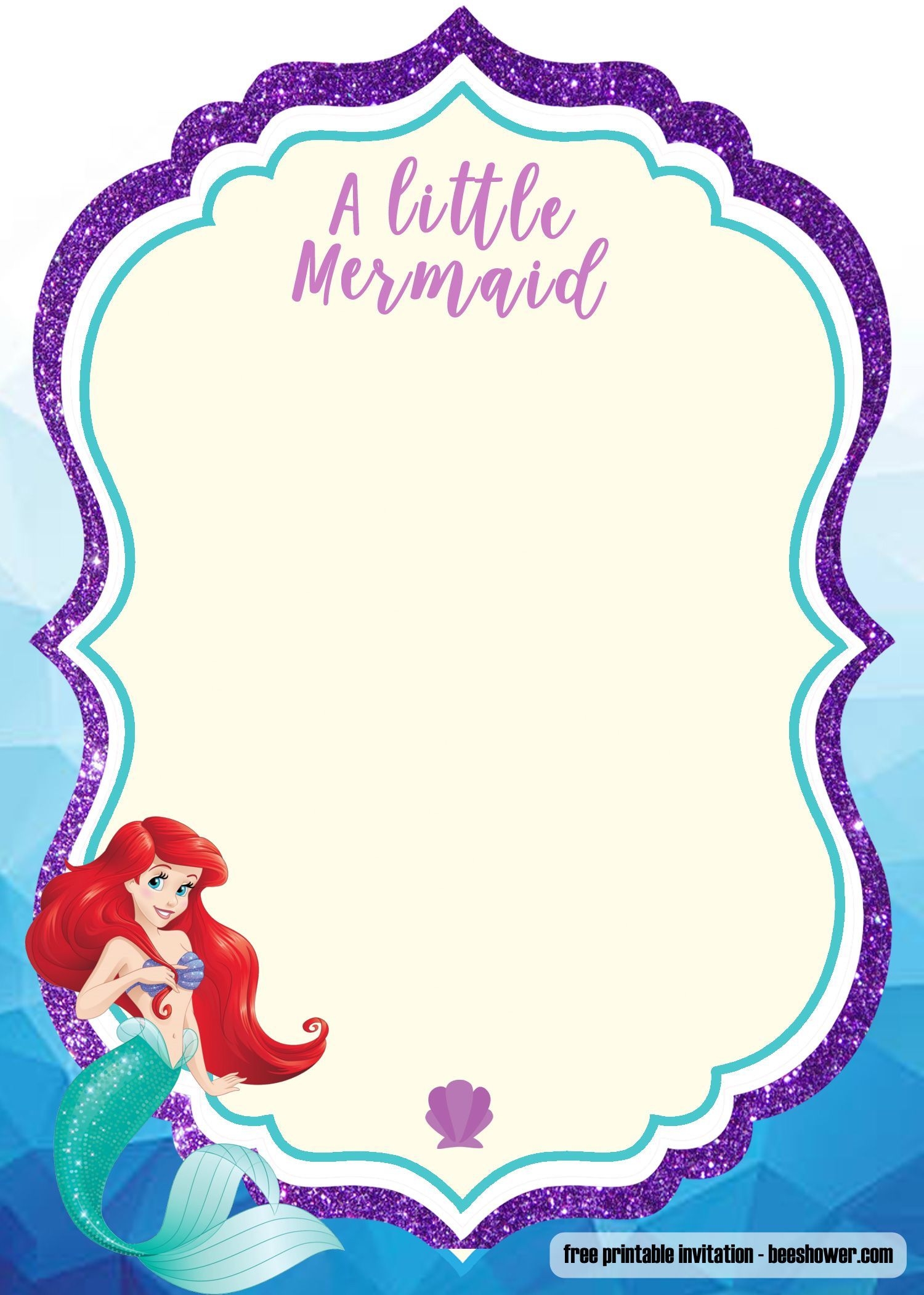 Free Printable Mermaid Invitation Templates