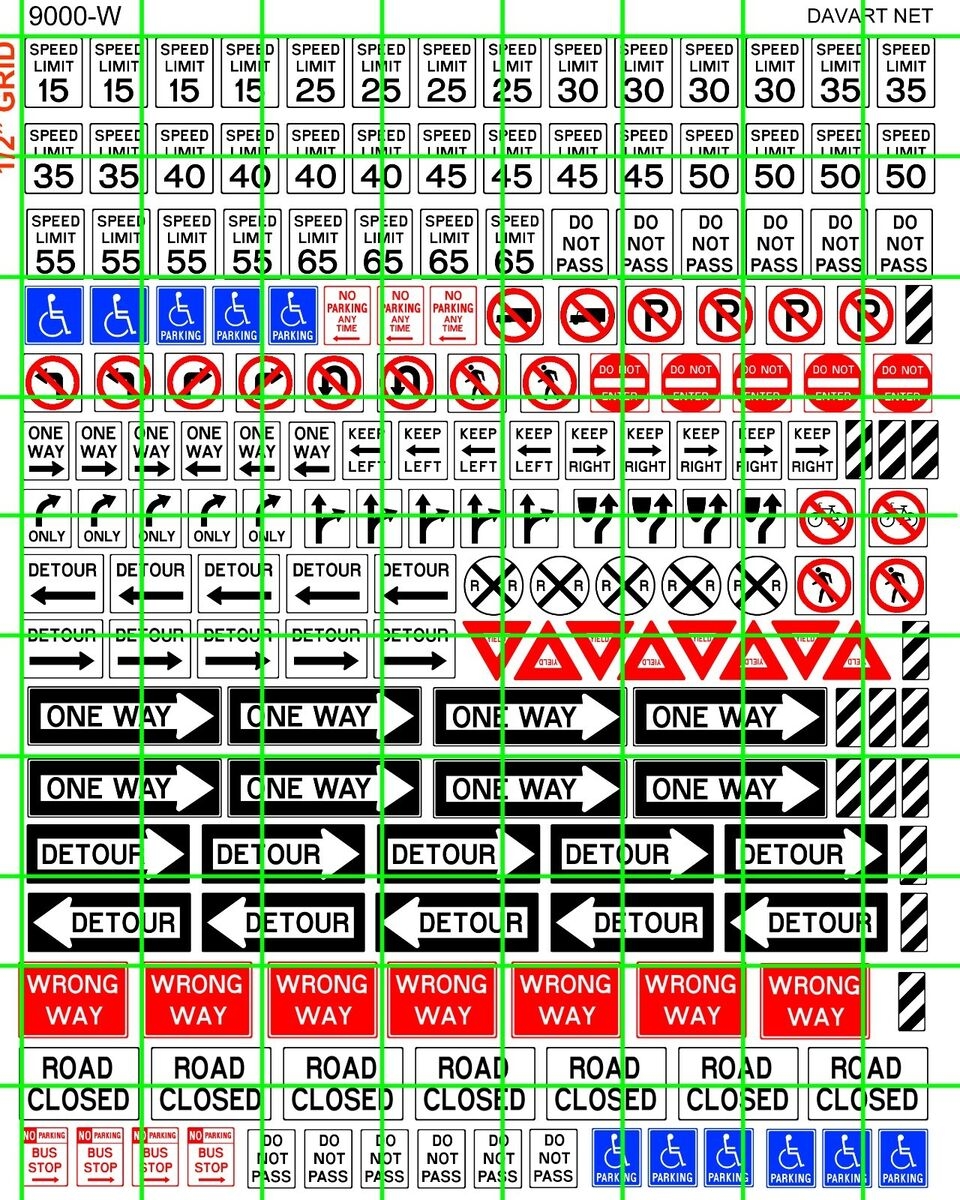 Printable Ho Scale Road Signs