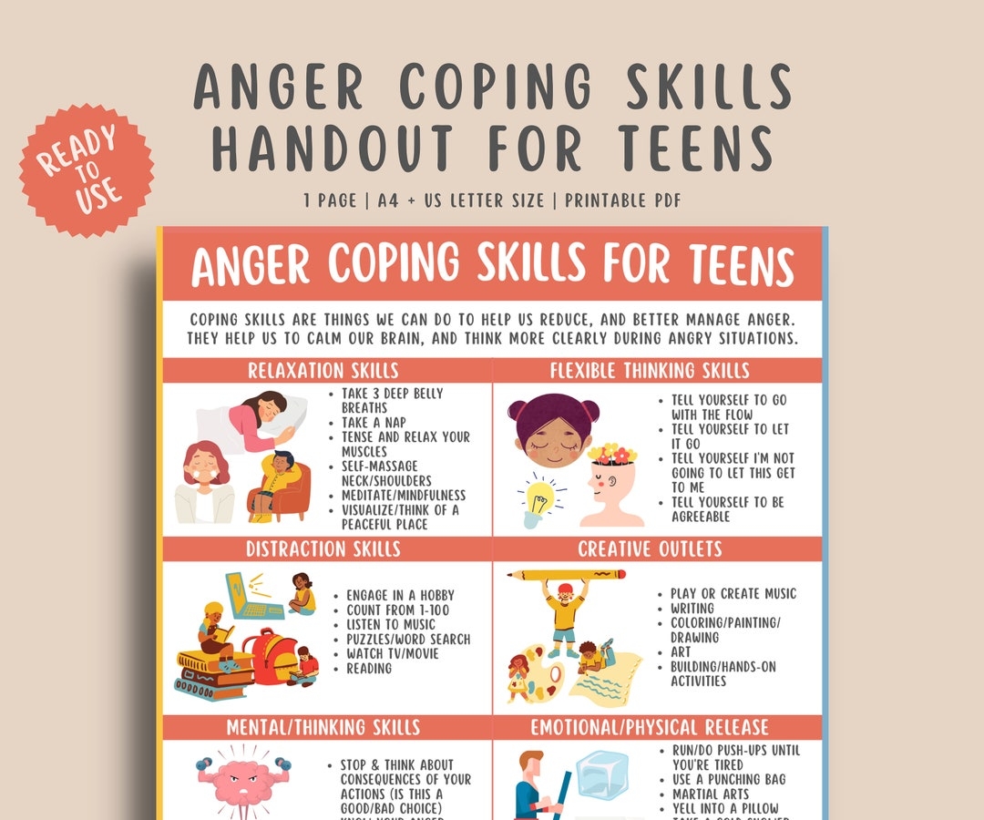 Printable Anger Skills Workbook For Children Situations