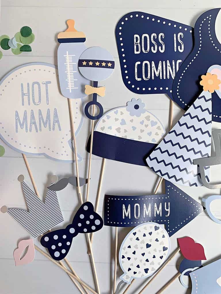 Baby Boy Shower Photo Props EnFete