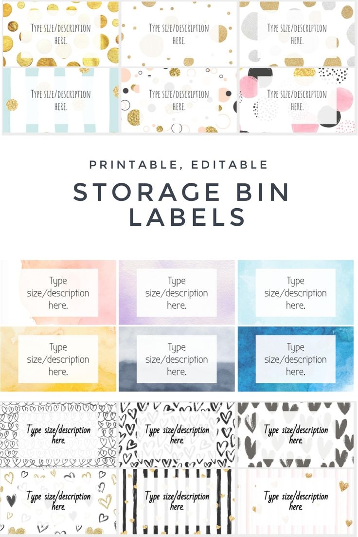 Baby Clothes Storage Labels printable Customizable The Organized Mom Life