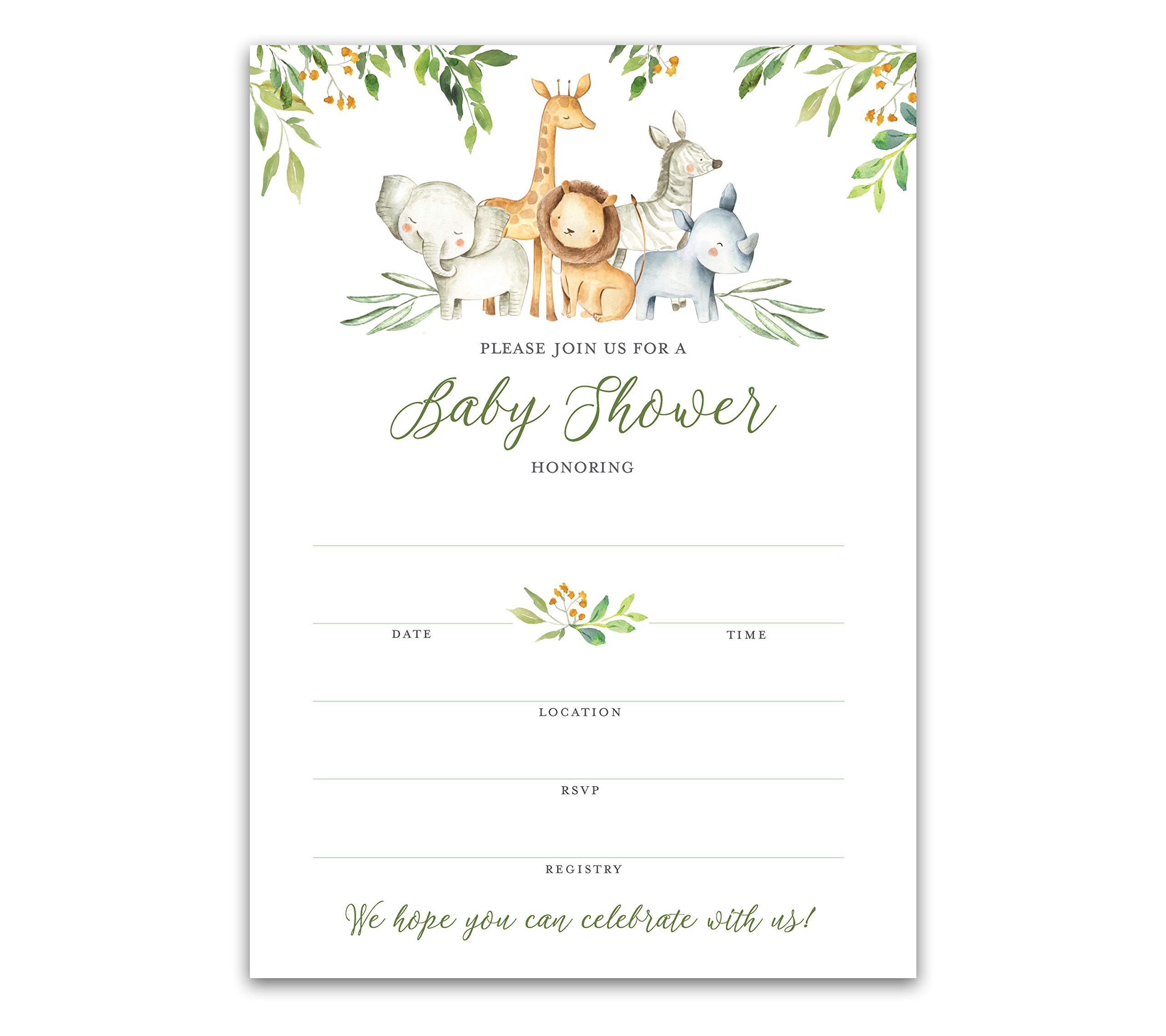 Baby Shower Jungle Invitations Hotsell