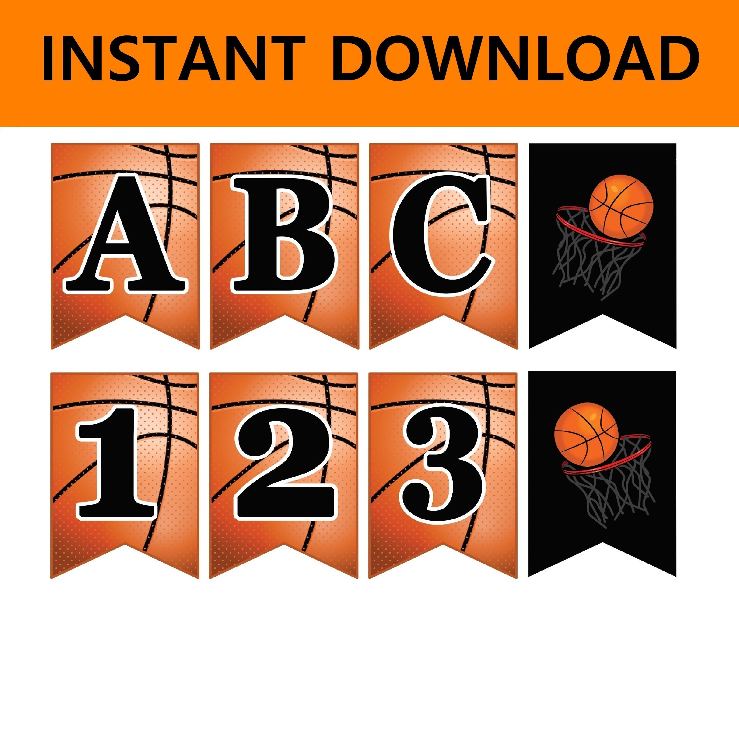 Free Printable Basketball Birthday Banner