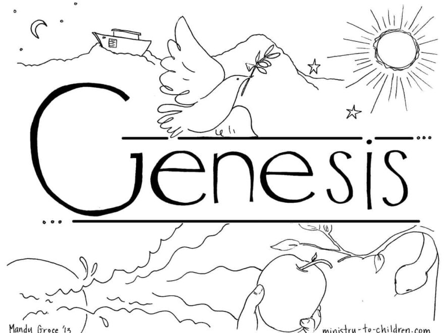 Book Of Genesis Coloring Page For Children