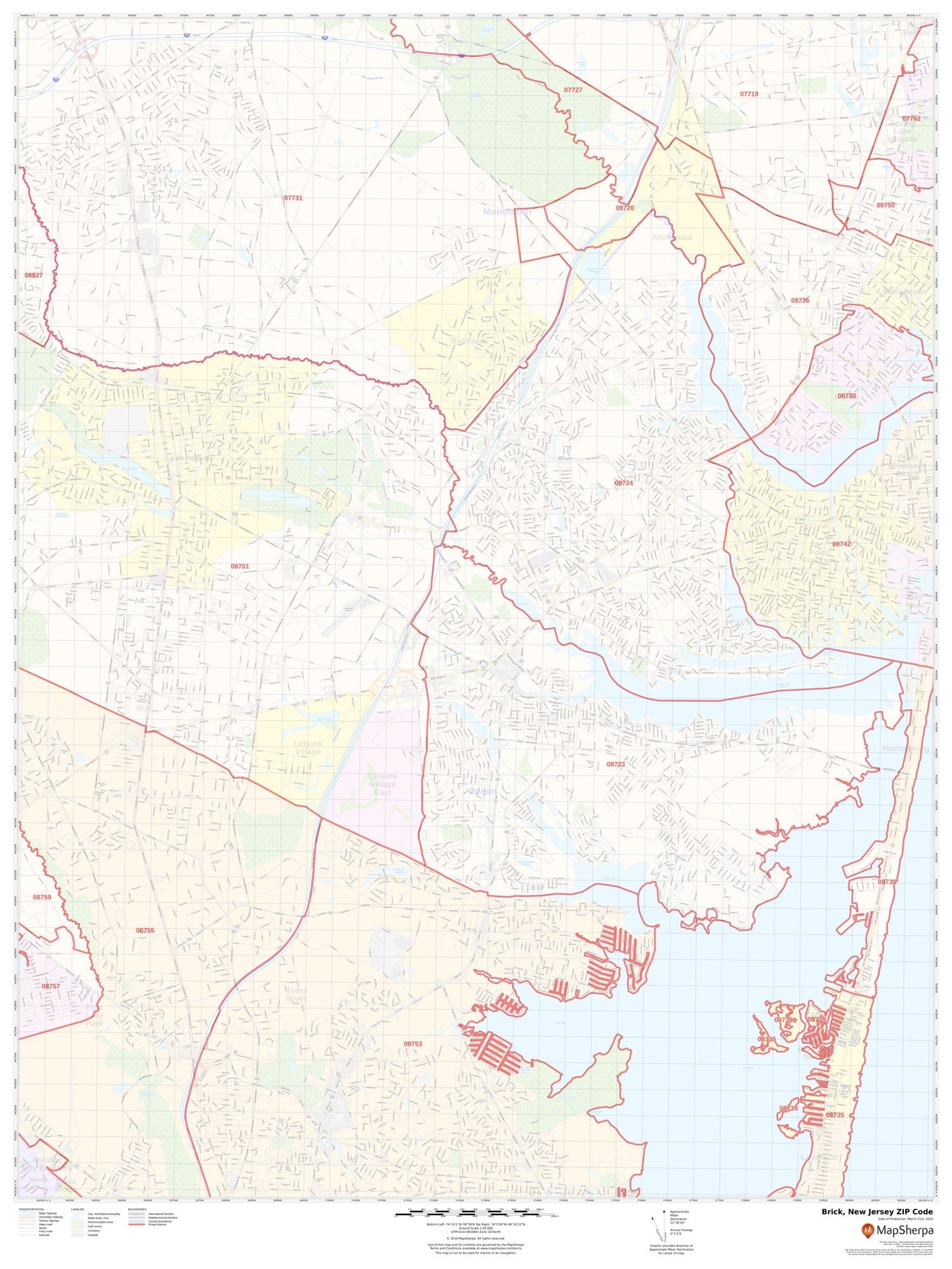 Printable Bergen County Zip Code Map