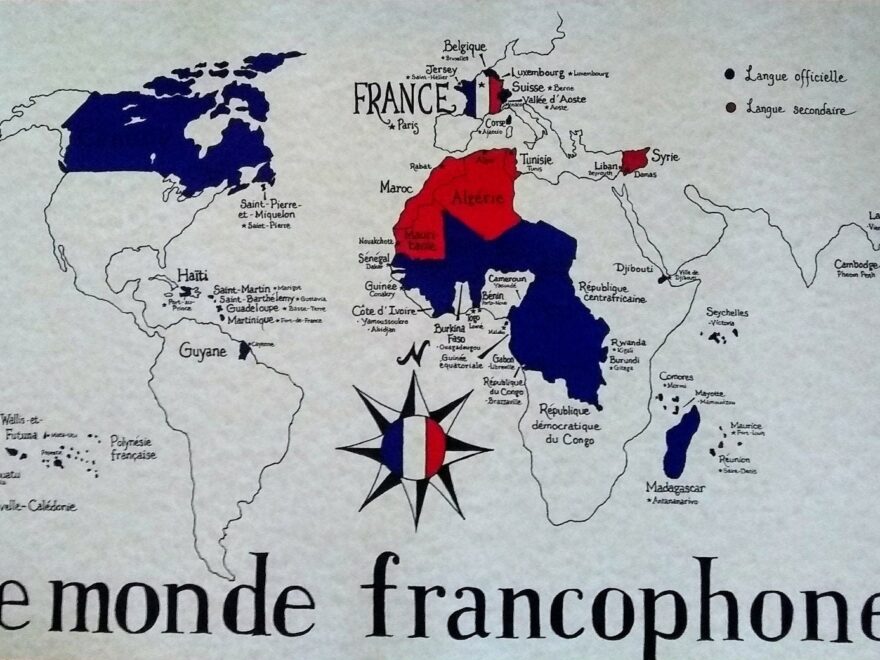 Buy French speaking World Map Online In India Etsy