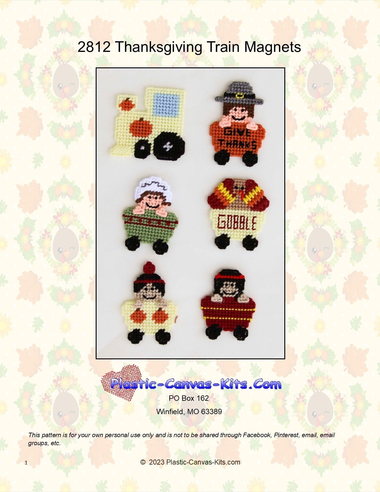Buy Thanksgiving Train Magnets plastic Canvas Pattern pdf Download Online In India Etsy