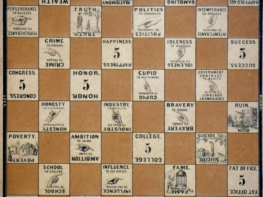 Checkered Game Of Life Nan American Board Game By Milton Bradley 1863 Poster Print By 24 X 36 Amazon de Home Kitchen