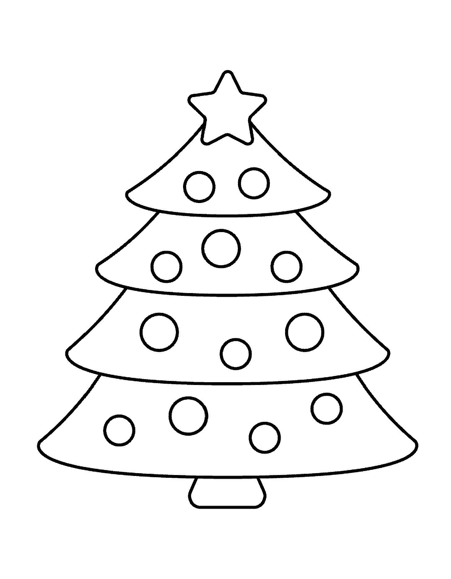 Christmas Tree Coloring Page Etsy UK
