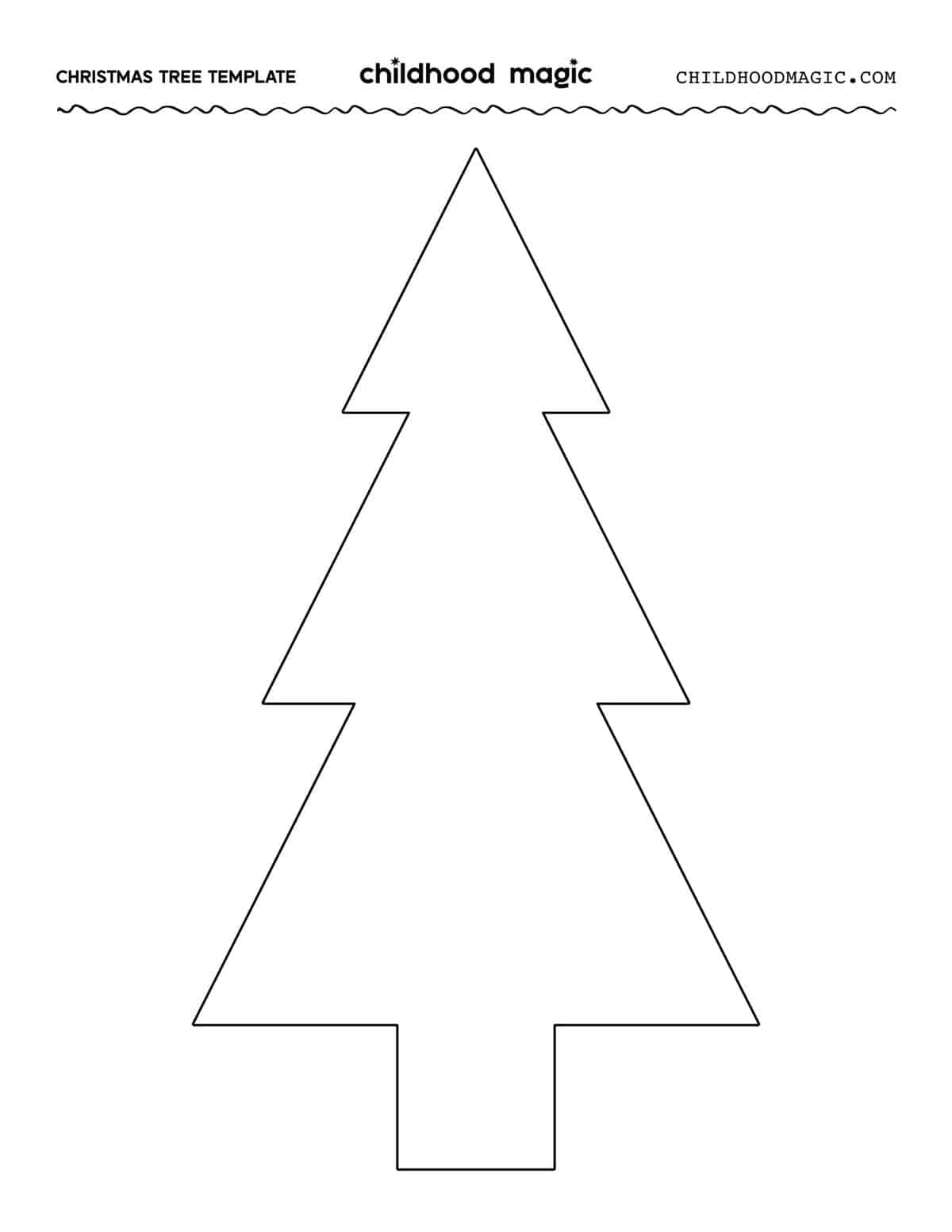 Printable Christmas Tree To Color