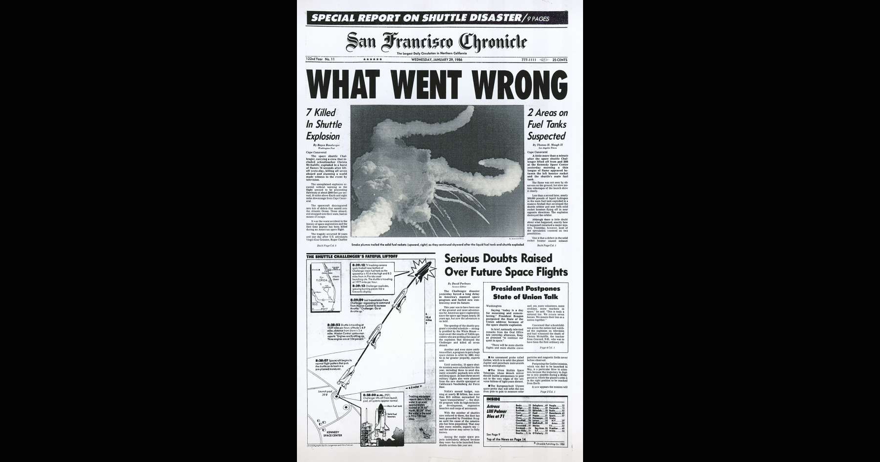 Chronicle Covers When The Challenger Explosion Shook Us All