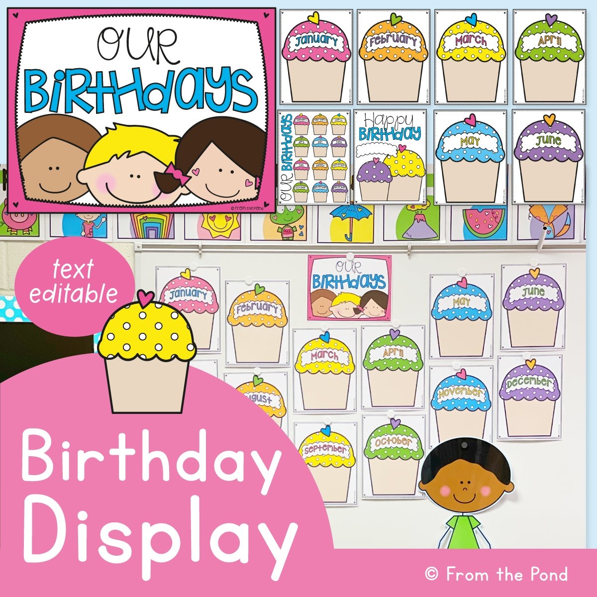 Classroom Birthday Posters From The Pond