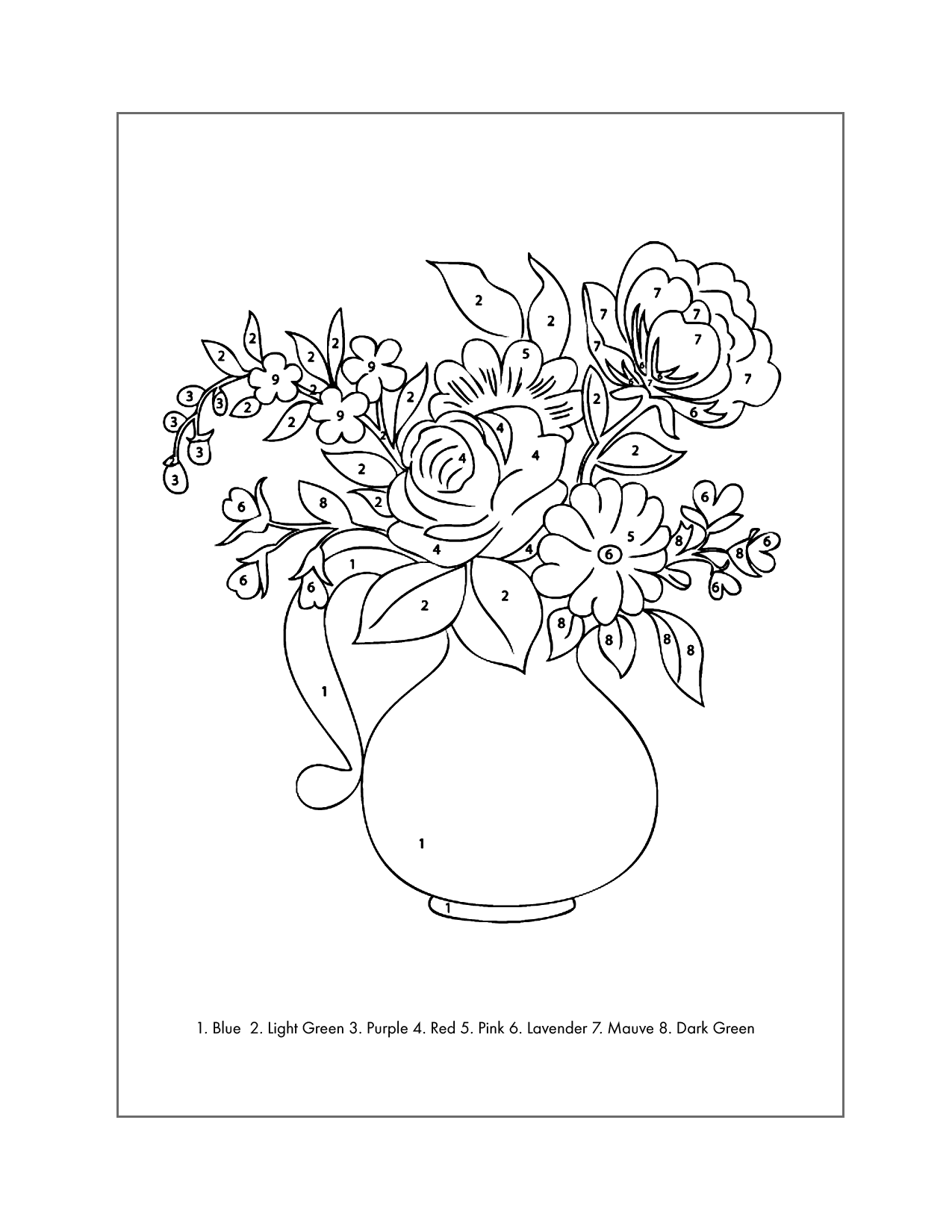 Color By Number Printables For Adults Printable Coloring Pages FREE