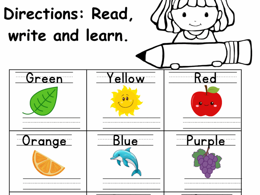 Color Names Worksheets Kindergarten Free Downloadable Worksheets