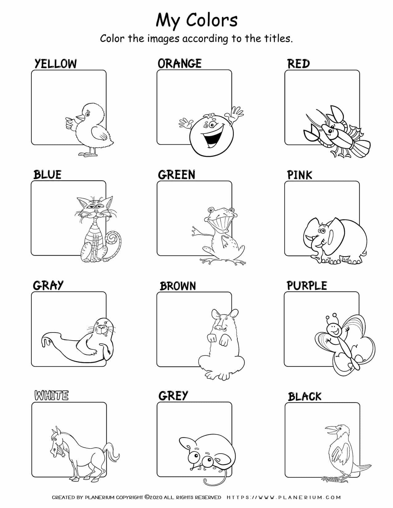 Colors Worksheet Coloring By Color Name Planerium Worksheets Library