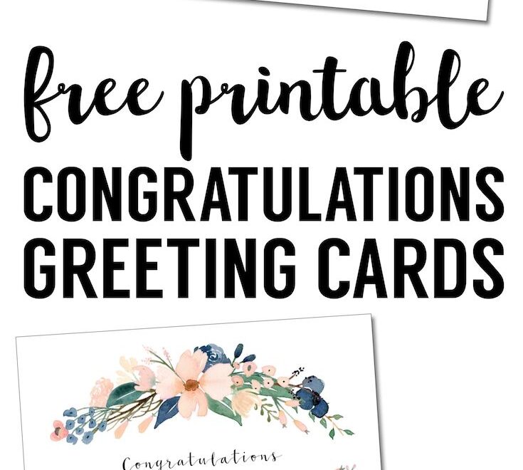 Congratulations Card Printable free Printable Greeting Cards Paper Trail Design