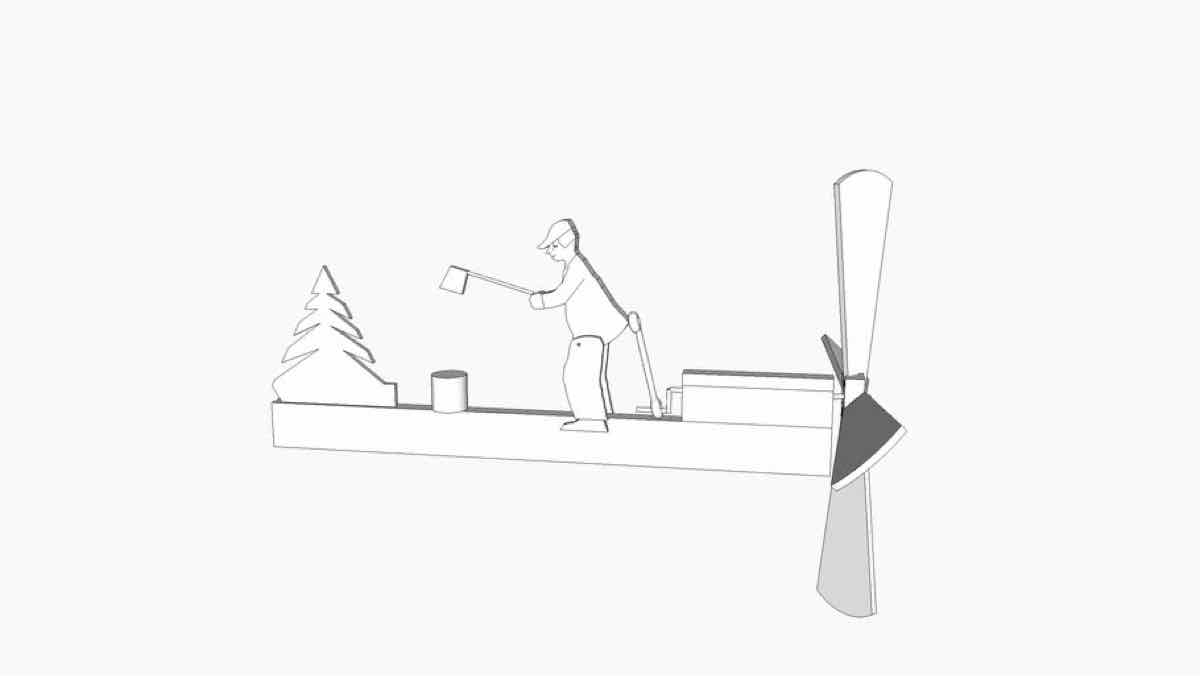 Cranking Car Whirligig Free Woodworking Plan