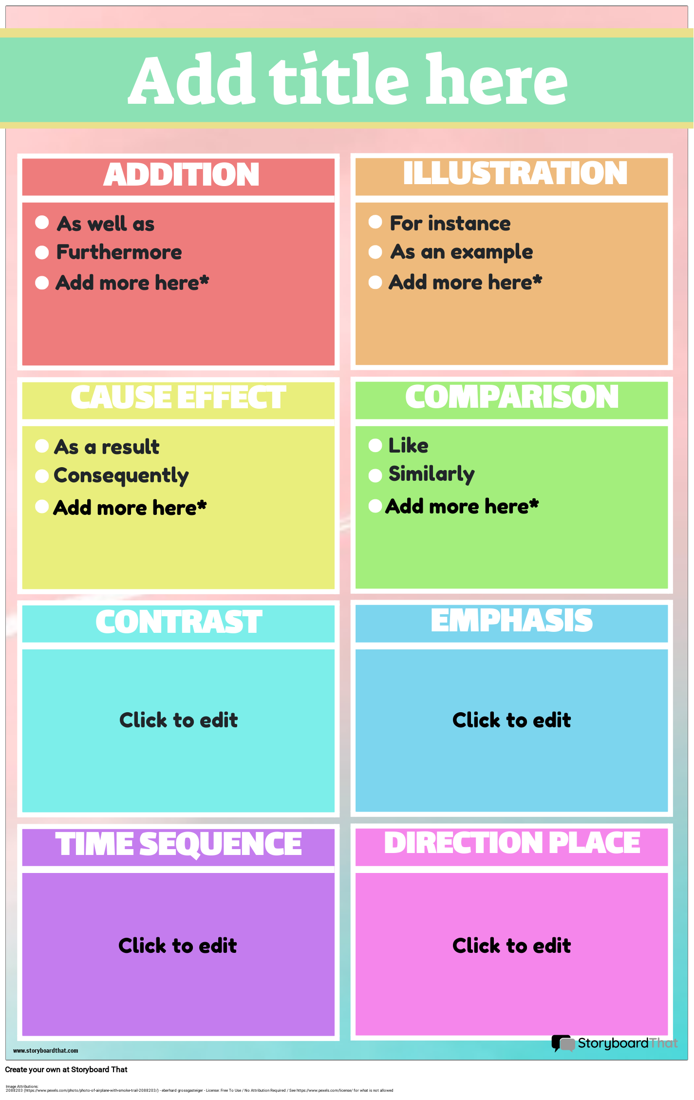Printable List Of Transition Words