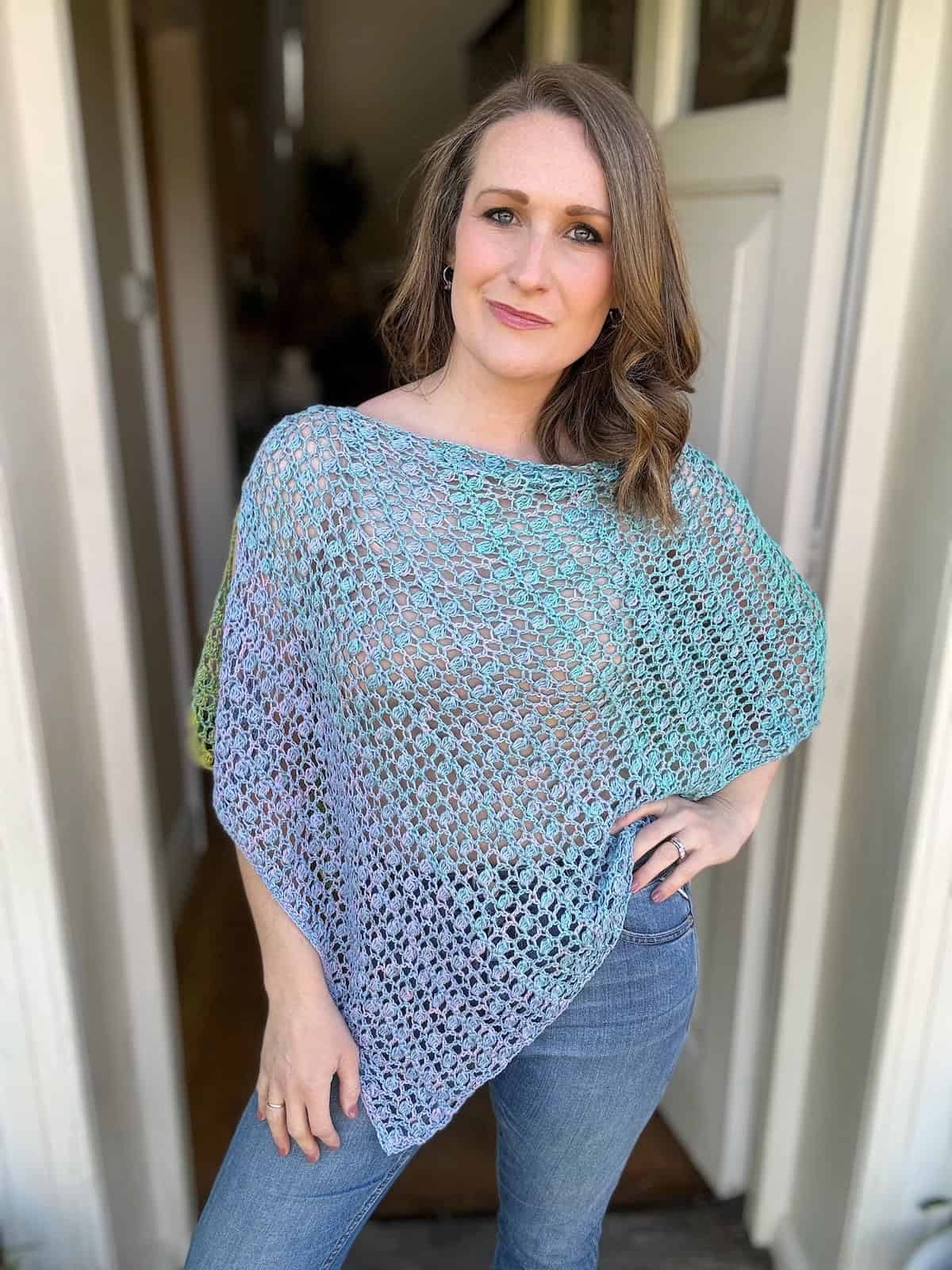 Crochet Lacy Poncho Pattern For Summer HanJan Crochet
