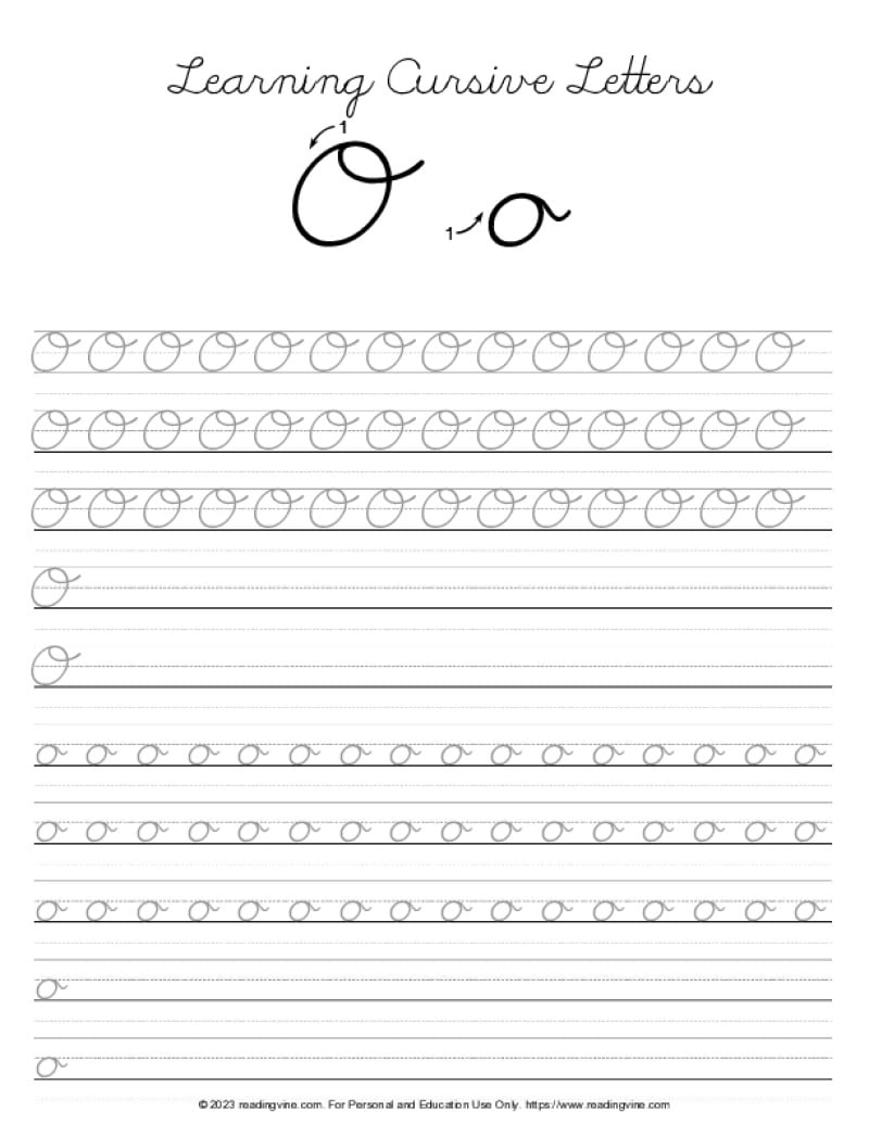 Printable Cursive Writing Practice Sheets