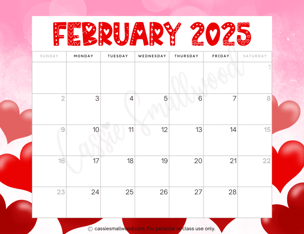 Free Printable Monthly Calendars 2025